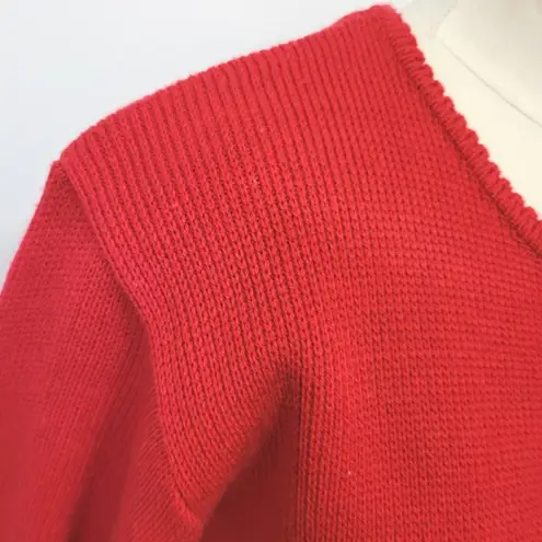 Vintage Hastings & Smith red knit cardigan size medium