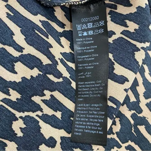 City Chic Jemma Top Plus 18 Geo Animal Print Wrap V Neck Long Sleeve Asym Hem