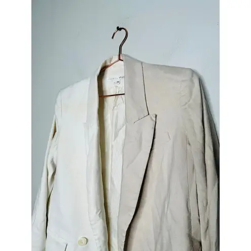 Veronica Beard Off-White Tan Two-Toned Braeton Dickey Jacket Blazer Size 8