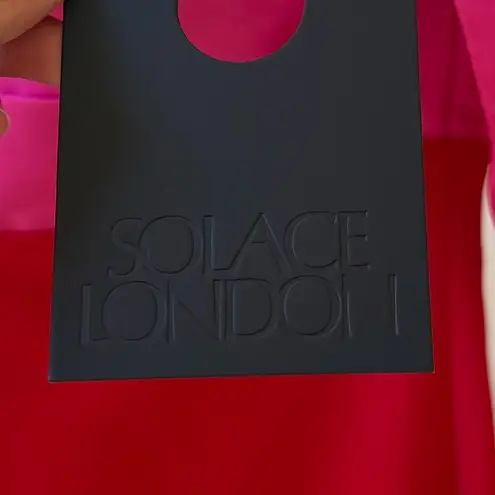 Solace London 🆕 Sian Colorblock Maxi Dress Red Sz 0 US