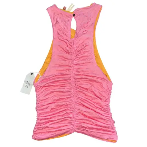 Pilcro Anthropologie NWT Reversible Ruched Key Hole Tank Small