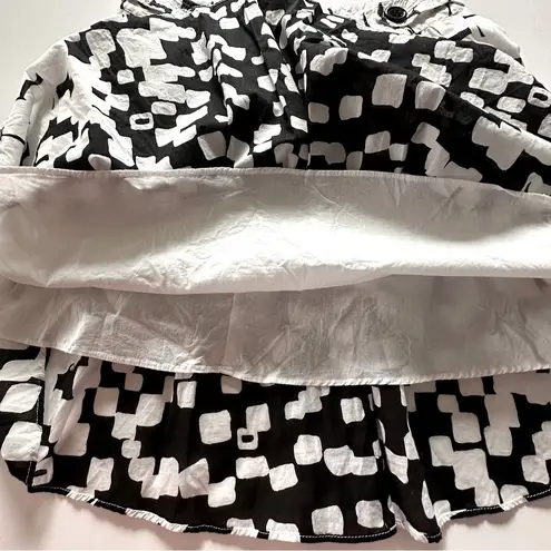 Tracy Evans Y2K Black White Skater Mini Skirt Size 3