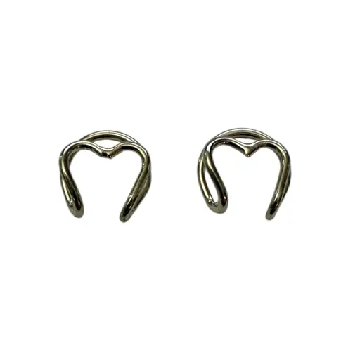 Silver Heart Non Piercing Ear Cuff Earring
