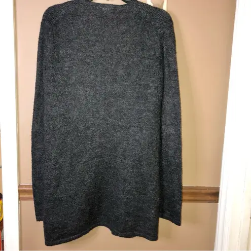 Classiques Entier Mohair Blend Open Front Cardigan Gray Size Medium - Image 2