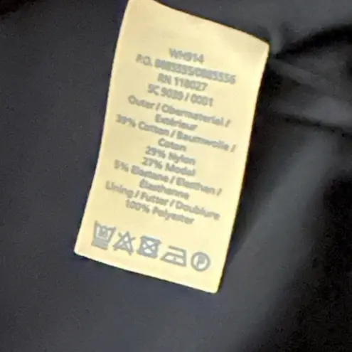 Boden Blue Sheath Dress with 3/4 Sleeves and Crew Neck 14 Long Cut out