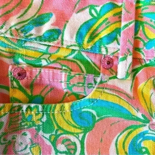 Lilly Pulitzer  Chin Chin‎ Clifton Shorts Denim Cotton Size 2 Vacation Beach Prep