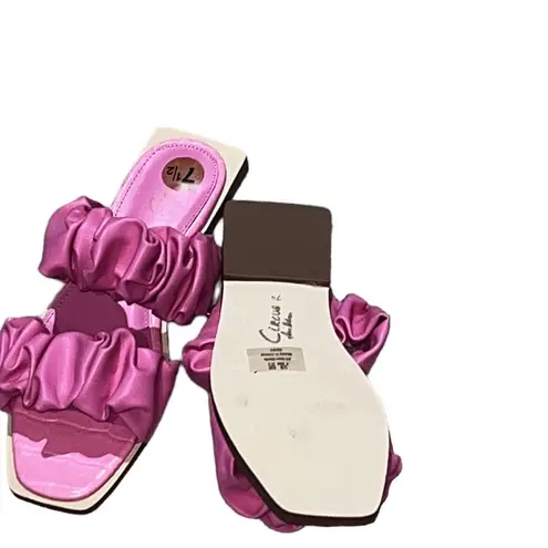 Circus by Sam Edelman NEW  Women's Iggy Ruched Slide Sandals PINK