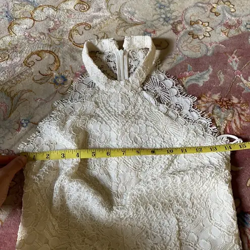 Alexis grecian lace guipure white jumpsuit