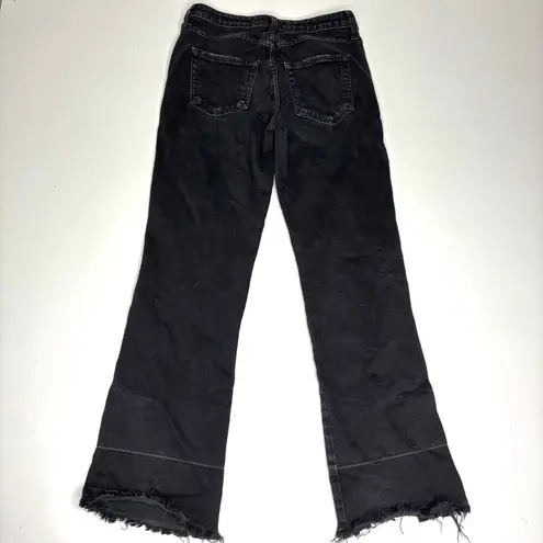 AMO Black High Waist Straight Leg Bella Released Hem Black Magic Jeans 25