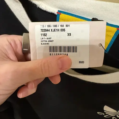 Gucci Authorities NWT  x Adidas Women’s Black Long Sleeve Shirt