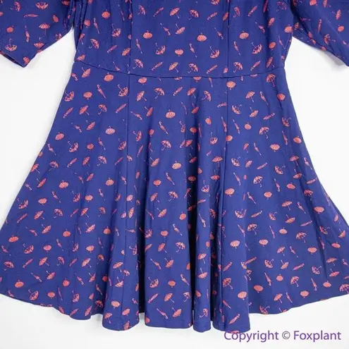 Unique Vintage Gwynnie Bee Umbrella Print Navy Dress, plus size 0X