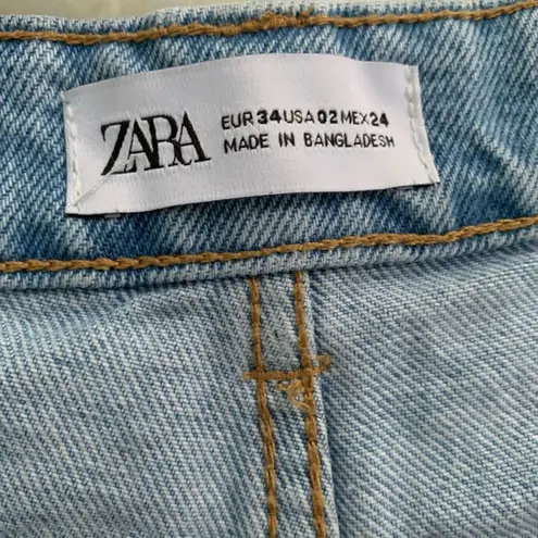 ZARA  ripped blue jean shorts (worn once)