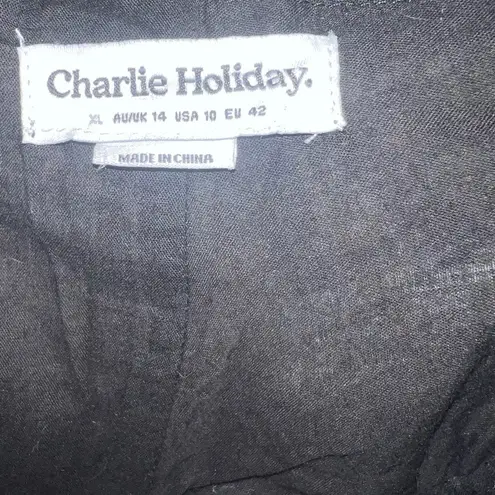 Charlie Holiday Tropical Strapless Dress