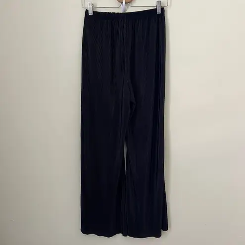 Sincerely Jules Black Pleated Elastic Waist Wide Leg Pants Size L