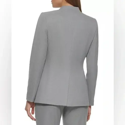 DKNY  Grey Collarless Gold D-Ring Jacket Blazer Women’s Size 6 Small Career