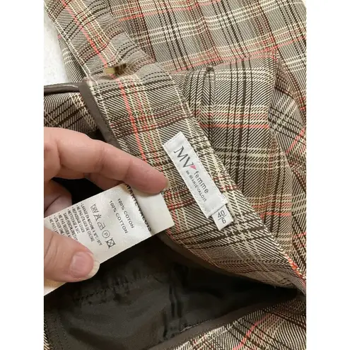 Marie Valois Golf Pants Brown Plaid Trouser 70’s Retro Femme Size 6 Cotton