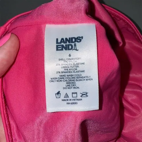 Lands' End Womens Bikini Swim Bottoms Size 6 Hot Pink