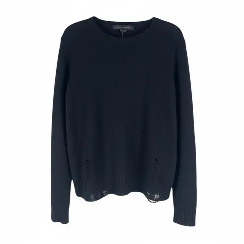 Skull Cashmere 360 Cashmere Raj Cashmere Skull Leopard Crewneck Sweater Black Size S