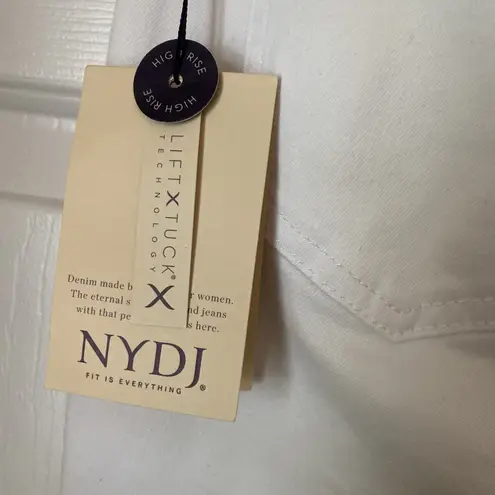 NYDJ Women's Chloe Skinny Capri Jeans in Optic White Size 2 Coastal Neutral