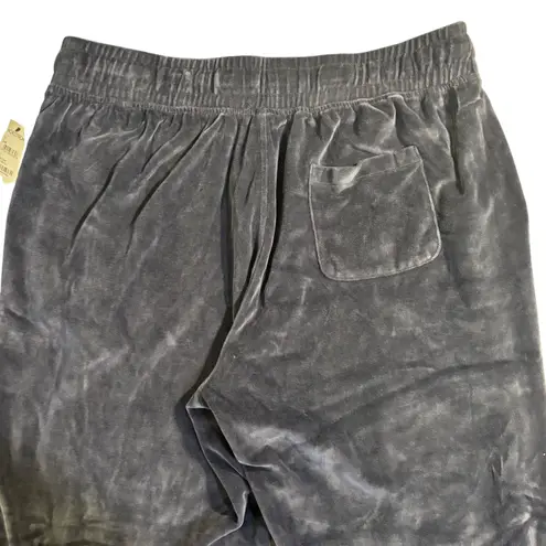 Caslon Calson Velour Crop Jogger Pants Ladies Large Navy Indigo Drawstring Lounge