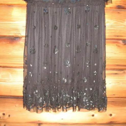 Mac Duggal 9143 Womens Black Embellished Illusion High Neck Mini Dress