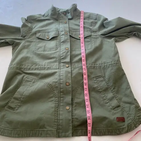 L.L.Bean Utility Jacket Women’s XL – Green Field Coat Snap Button Zip