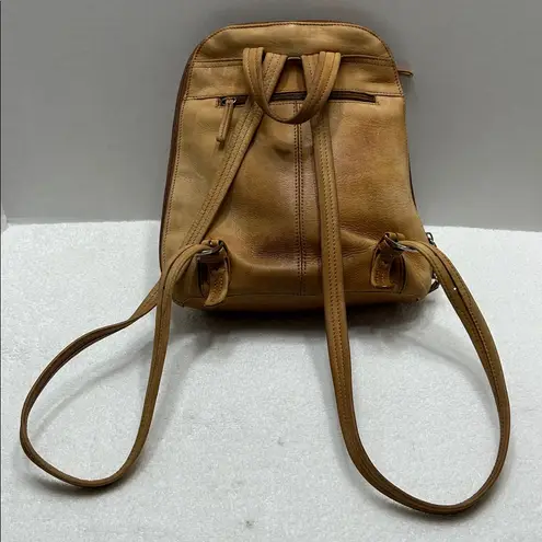 Tignanello Leather Backpack Purse Tan
