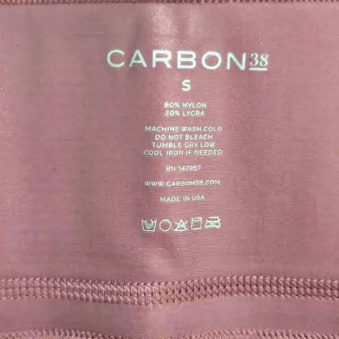 CARBON38 Mauve High Waisted Shiny Sleek Liquid Leggings S Pink