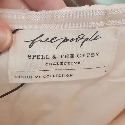 đź’•SPELL & THE GYPSY X FREE PEOPLEđź’• Mira Bustier RaRa Dress Ivory Large L NWT White