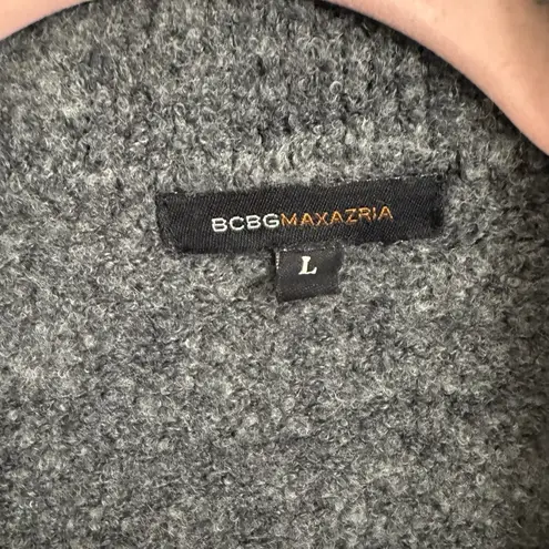 BCBGMAXAZRIA  Gray Button Down Wool Blend Sweater - Image 2