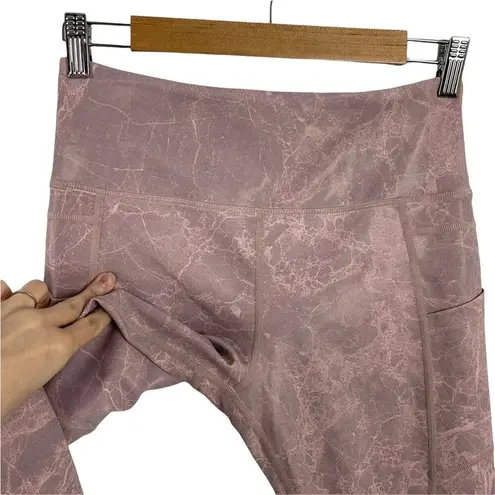 Zyia Pink Digital Granite pocket Light n Tight 7/8 Hi-Rise Size 8-10