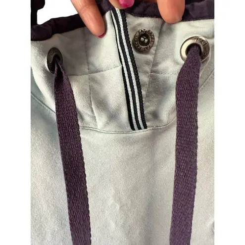 Fat Face Women’s Sz 8 Medium Aqua 1/4 Button Pullover Sweater W/pockets #C1