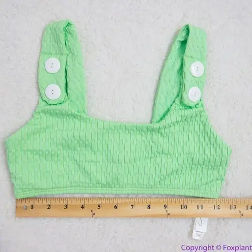 NEW Seea x Free People Georgia bikini top, green, S Green