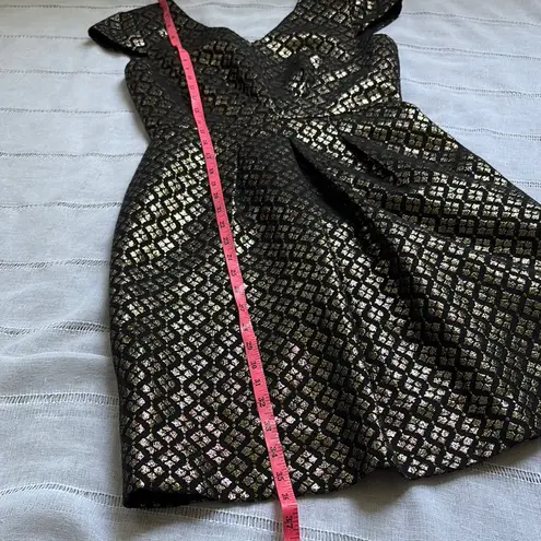 Cremieux Metallic Gold and Black Evening Dress Size 2