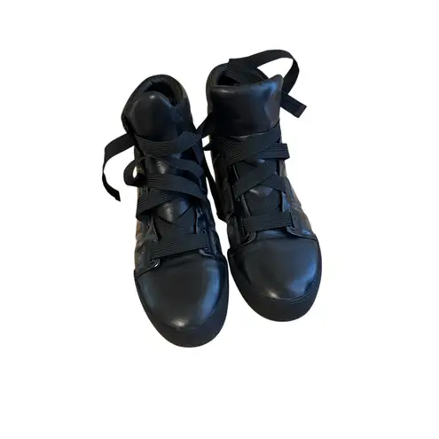 3.1 Phillip Lim Black Leather High Top Fashion Sneakers Designer Shoes