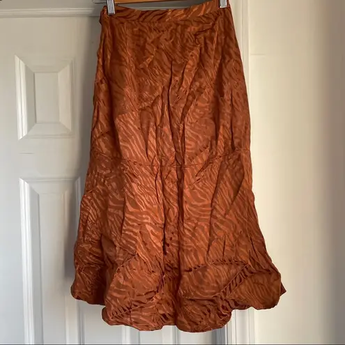 Anthropologie NWT  Maeve Tamra Jacquard Midi Skirt