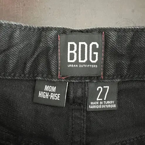 BDG  Urban Outfitters Mom Jeans Black Denim High Rise Tapered Leg Women’s Size 27