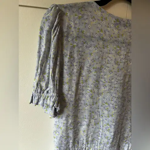 Sophie Rue Women’s NWOT Front Tie Puff Short Sleeve Floral Cottage Size S