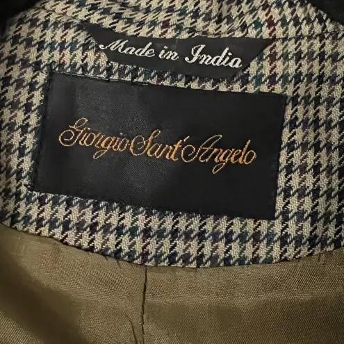 Women's Long Sleeve Houndstooth Blazer Black Size 12