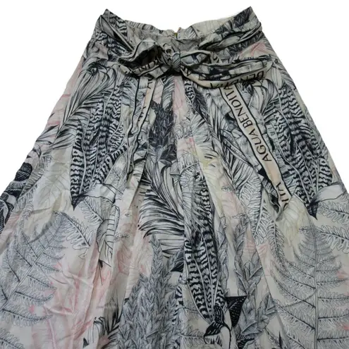 Agua Bendita NWT Lee Helios Pant in Floral Print Tie Waist Wide Leg Palazzo L