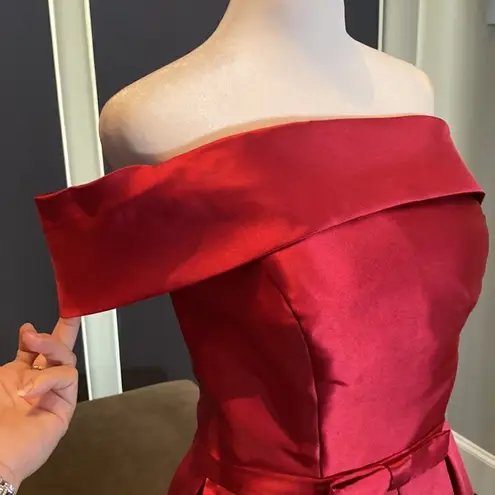 Women’s Off the Shoulder Short Red Prom Party Homecoming Dress CorsetBack Size 6