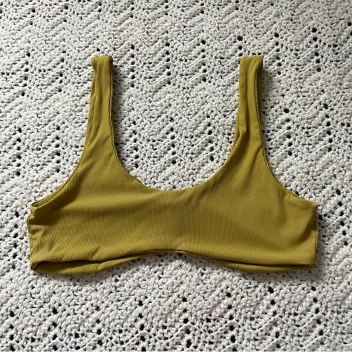 BasicBxxch Ribbed Bikini Crop Tank Top Green (Medium)