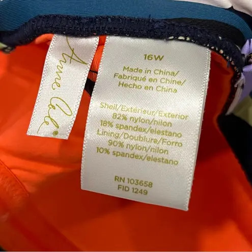 Anne cole NEW Sandy Waves Striped Tankini Swim Top size 16W