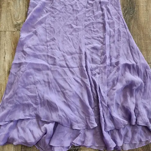 Retrofête Retrofete Larissa Dress in Dusty Lilac Purple Large Silk NWT Corset Semi Sheer