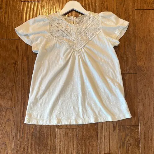 Fat Face UK white lace trim ruffle sleeveless top 4