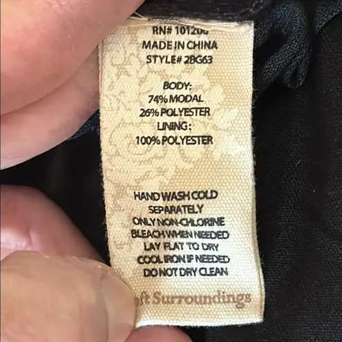 Soft Surroundings Black Sleeveless Maxi Gown Chest 19”