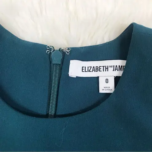 Elizabeth and James Emorie Cutout Halter Mini Dress Fit & Flare Teal Green Size 0