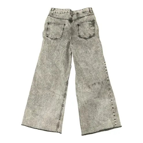 ASOS RECLAIMED VINTAGE High Waist Wide Leg Cropped Jeans Gray Wash 28 x 26