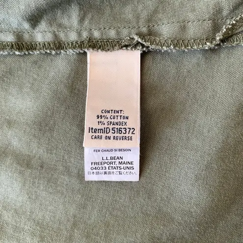 L.L.Bean Utility Jacket Women’s XL – Green Field Coat Snap Button Zip