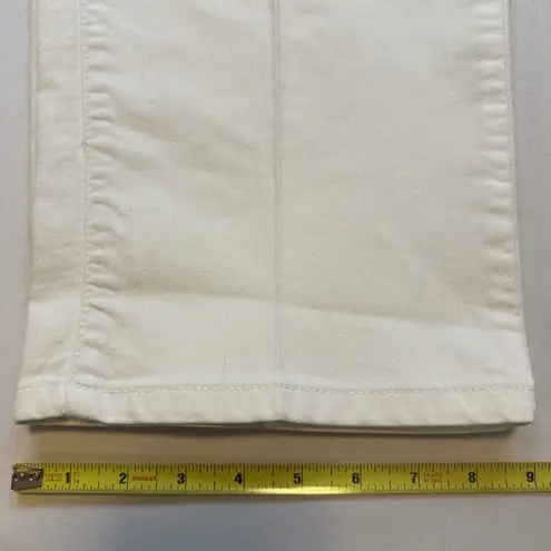 Ashley Stewart Capri Pants Womens White Denim Jeans Straight Leg Plus Size 18W #